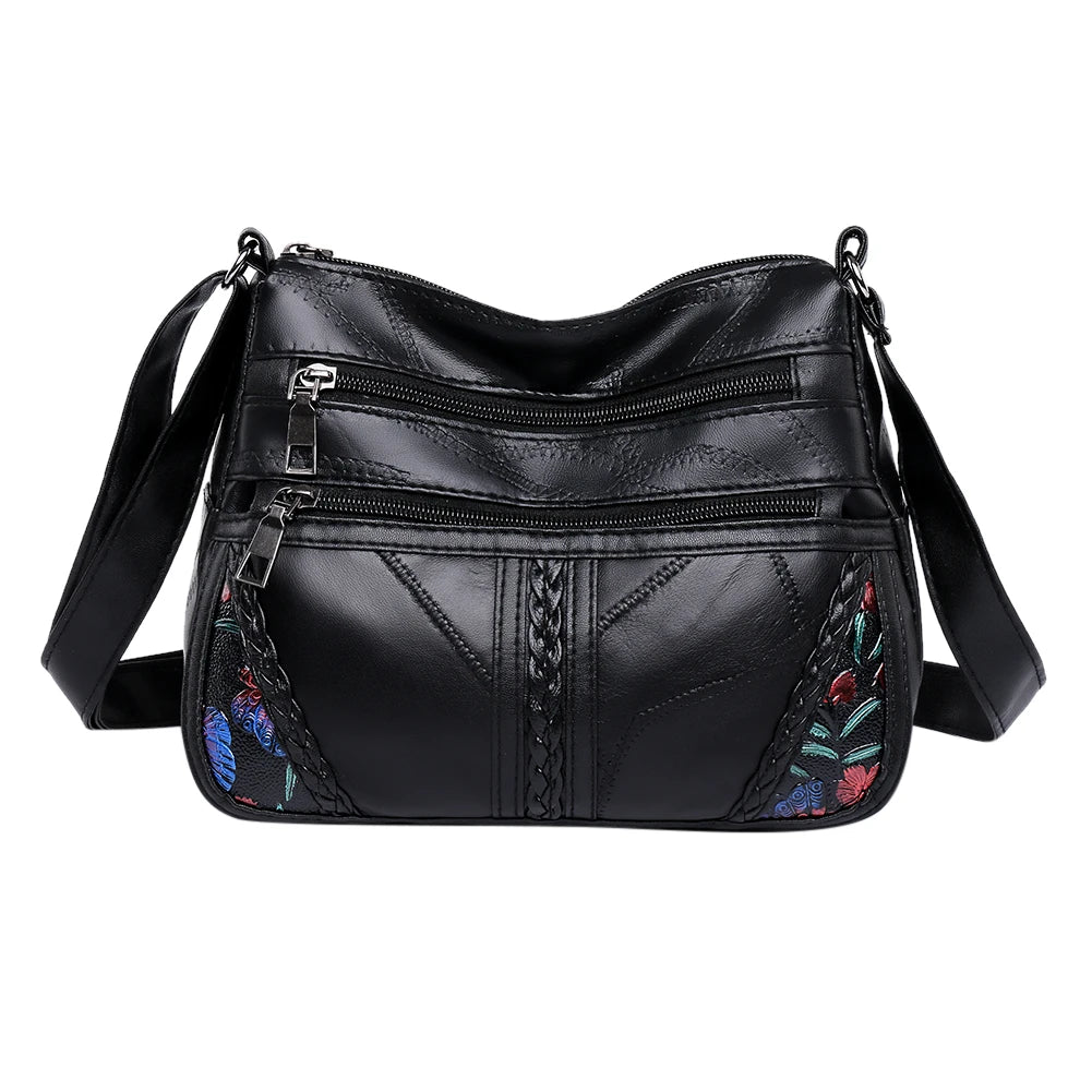Flower Printed Crossbody Bag for Women