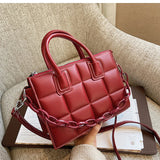 Soft Pu Leather Crossbody Women's Retro Chain Handbag