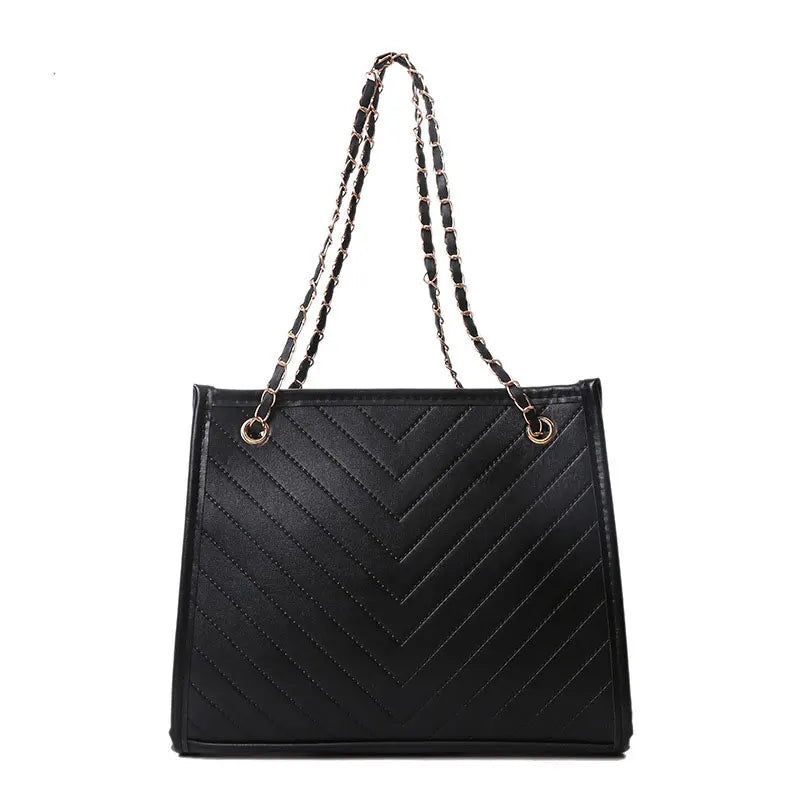 Women's Chain Strap PU Leather Shoulder Bag Square Crossbody Purses