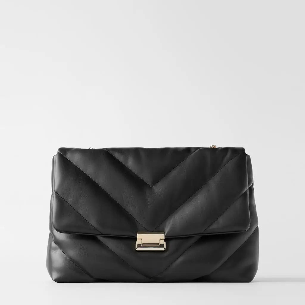 Stylish PU Leather Crossbody Bags with Chains Shoulder Strap