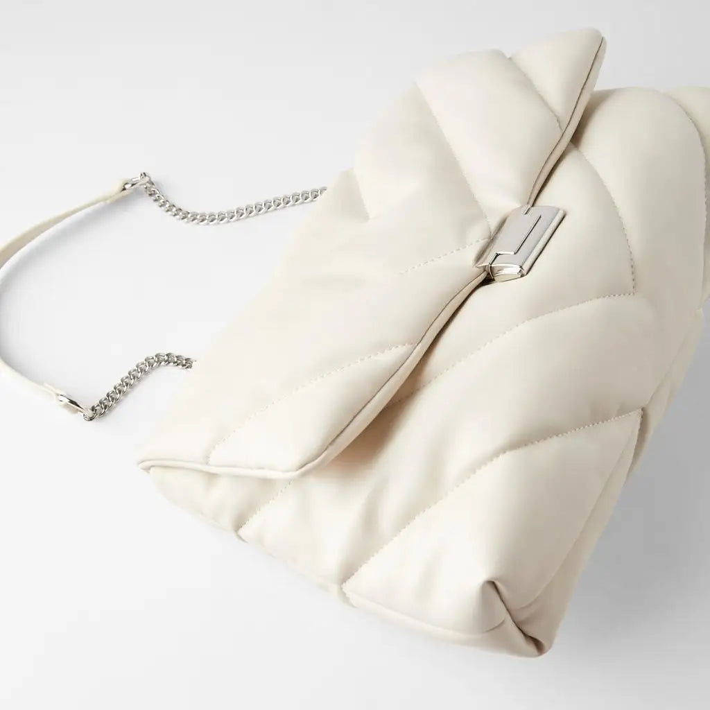 Stylish PU Leather Crossbody Bags with Chains Shoulder Strap