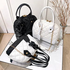 Leather Woven Crossbody Bag for Women