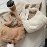 Soft Plush Shoulder Bag for Women Winter
