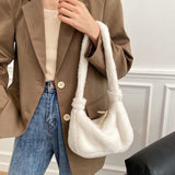 Soft Plush Shoulder Bag for Women Winter