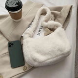 Soft Plush Shoulder Bag for Women Winter
