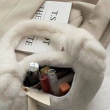 Soft Plush Shoulder Bag for Women Winter