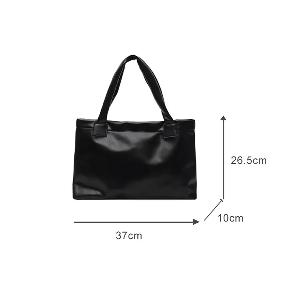Solid Women Large Capacity Underarm Shoulder Handbags Totes Casual PU Leather