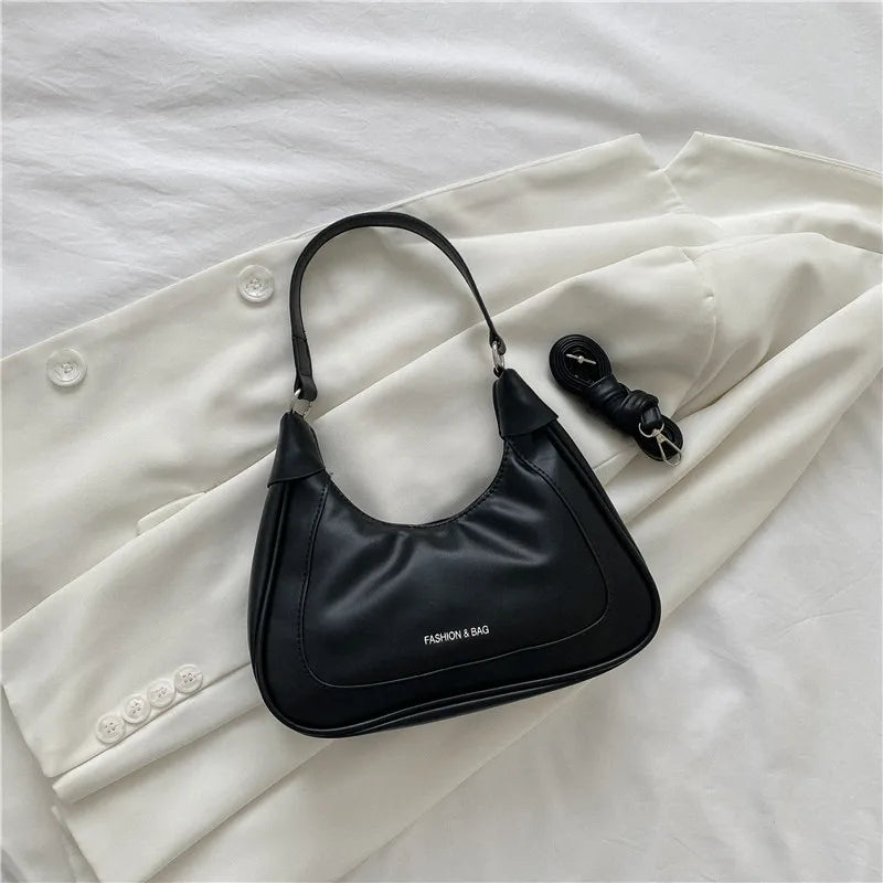 Solid Shoulder Bag Style Handbags Detachable Strap Crossbody Bags