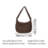 Green Space Pad Cotton Crossbody Bag Soft Fluffy Shoulder Bag