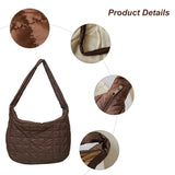 Green Space Pad Cotton Crossbody Bag Soft Fluffy Shoulder Bag