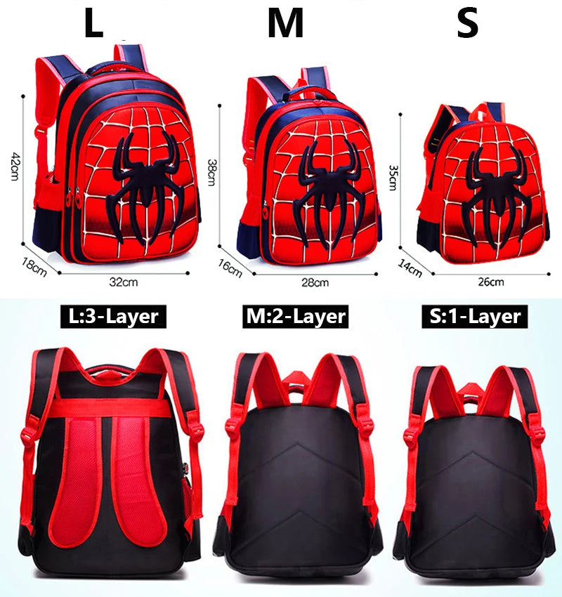Spider Boy Backpack Schoolbag Kids Kindergarten Toddler Bag