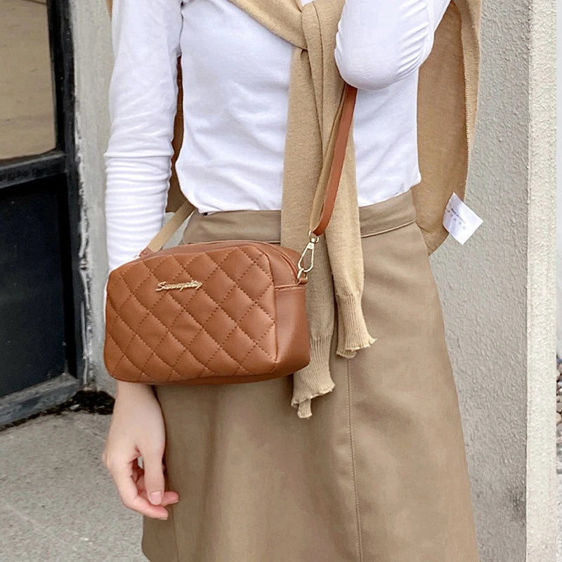 Women's Square PU Leather Crossbody Bag