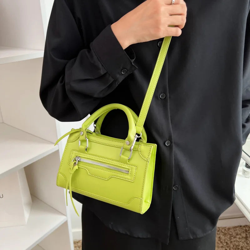 Solid Square Shoulder Bag Women Crossbody Handbag Messenger Bag