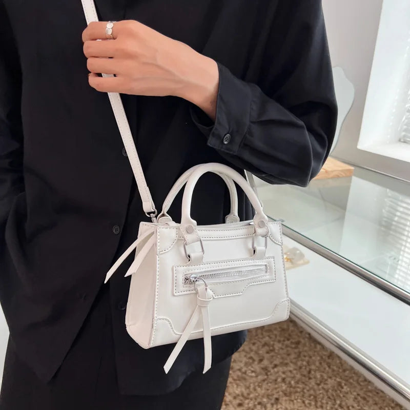 Solid Square Shoulder Bag Women Crossbody Handbag Messenger Bag