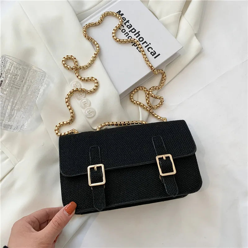 Small Leather Shoulder Bag Chain Strap Crossbody Purse