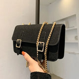 Small Leather Shoulder Bag Chain Strap Crossbody Purse