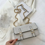 Small Leather Shoulder Bag Chain Strap Crossbody Purse