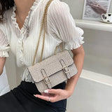 Small Leather Shoulder Bag Chain Strap Crossbody Purse