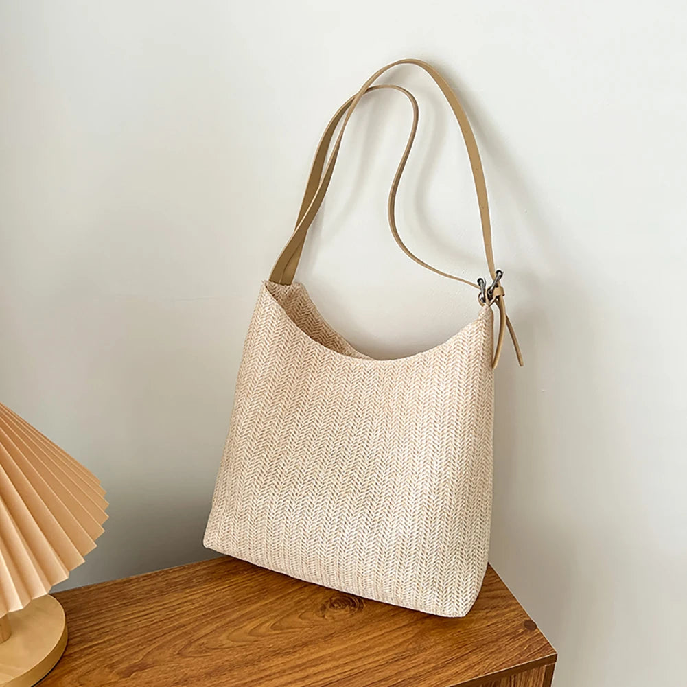 Straw Women Handbag Vacation Tote Bag Large-capacity Shoulder Bags