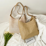 Straw Women Handbag Vacation Tote Bag Large-capacity Shoulder Bags
