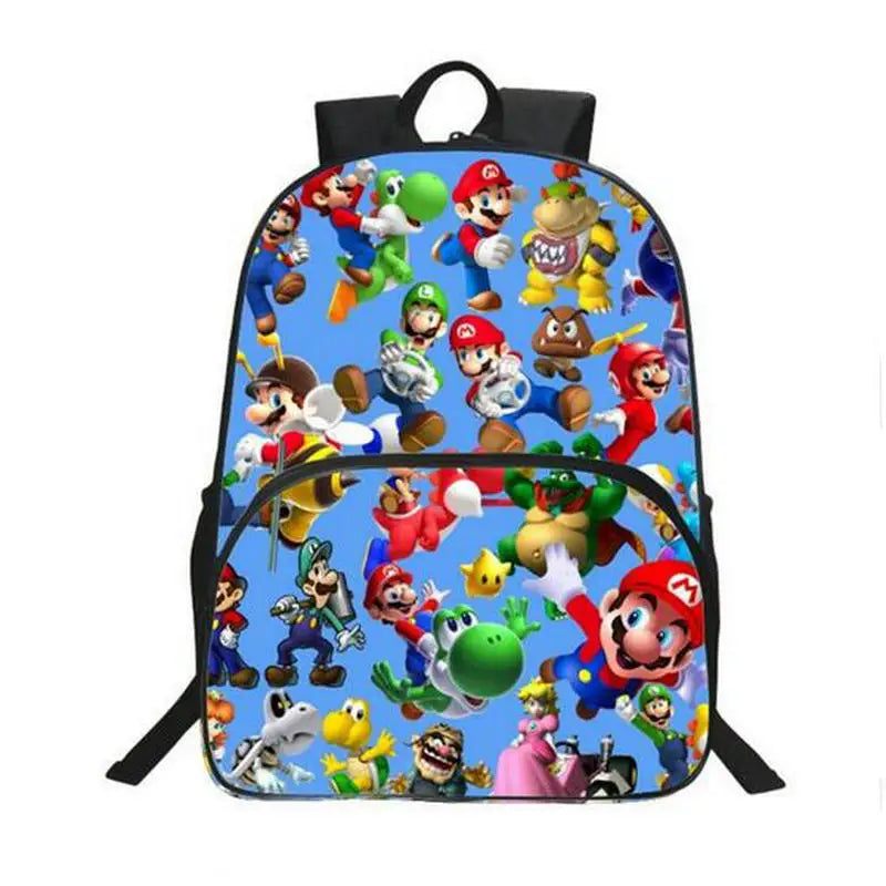 16" Hero Teen Boys School Bags Kids Bookbag Cartoon School Backpack