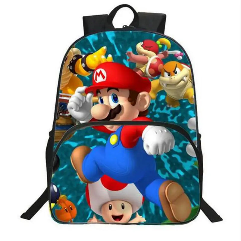 16" Hero Teen Boys School Bags Kids Bookbag Cartoon School Backpack