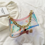 Transparent PVC Crossbody Bag Jelly Chain Shoulder Bags