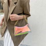 Transparent PVC Crossbody Bag Jelly Chain Shoulder Bags