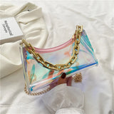 Transparent PVC Crossbody Bag Jelly Chain Shoulder Bags