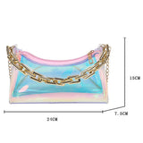 Transparent PVC Crossbody Bag Jelly Chain Shoulder Bags