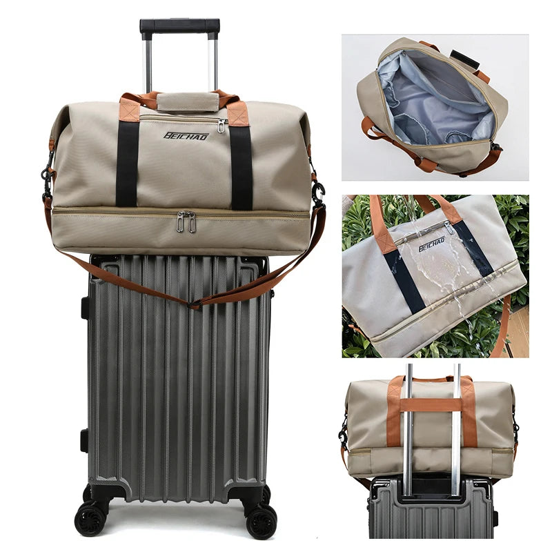 Large Waterproof Travel Bag for Men and Women
