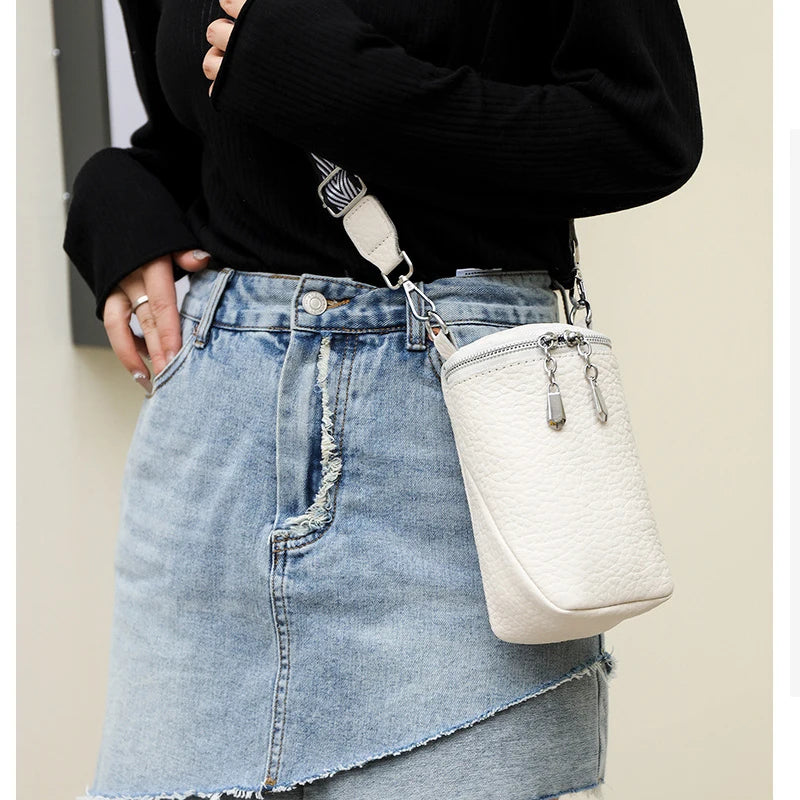 Casual Leather Bucket Handbags for Women