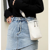 Casual Leather Bucket Handbags for Women