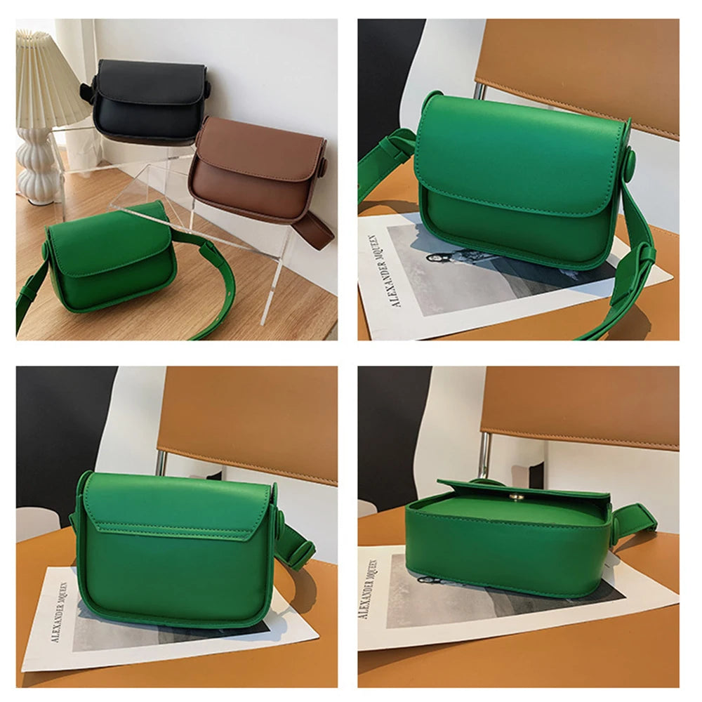 Green Crossbody Flap Bag Small Shoulder Handbags for Women