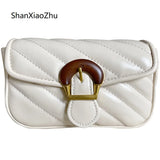 Solid Flap Shoulder Crossbody Bag for Women