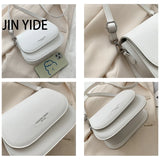 Women's Solid Flap Crossbody Shoulder Bag Handbag