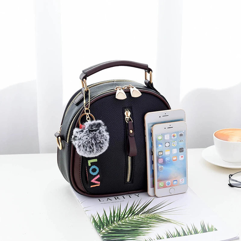 Personality Girl Leather Messenger Bag