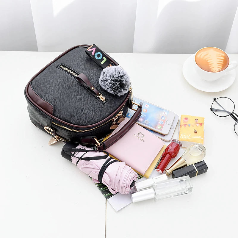 Personality Girl Leather Messenger Bag