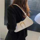 Casual Women Shoulder Bags Ladies PU Leather with Zipper Closure