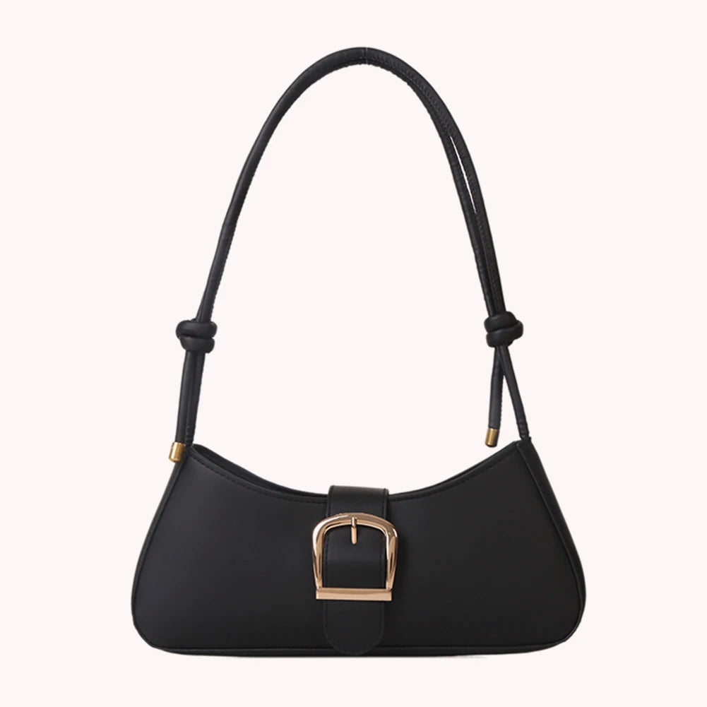 Casual Women Shoulder Bags Ladies PU Leather with Zipper Closure