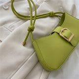 Casual Women Shoulder Bags Ladies PU Leather with Zipper Closure