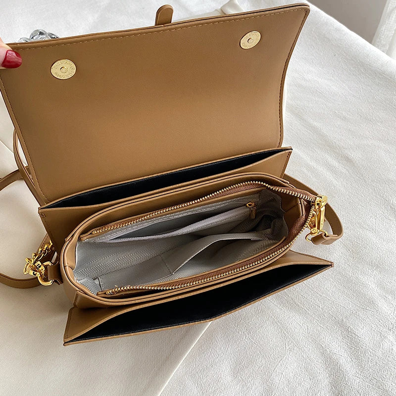 Stone Pattern PU Leather Crossbody Bag Women