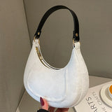 PU Leather Shoulder Bag with Chains Crossbody Flower Design