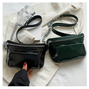 Chain Waist Chest Bag Phone Pack Women Crossbody Waist Belt Bags