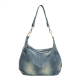 Vintage Denim Women Shoulder Bag Casual Big Crossbody Bag
