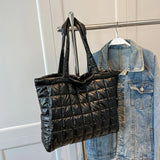 Soft Winter Down Cotton Shoulder Bag for Ladies