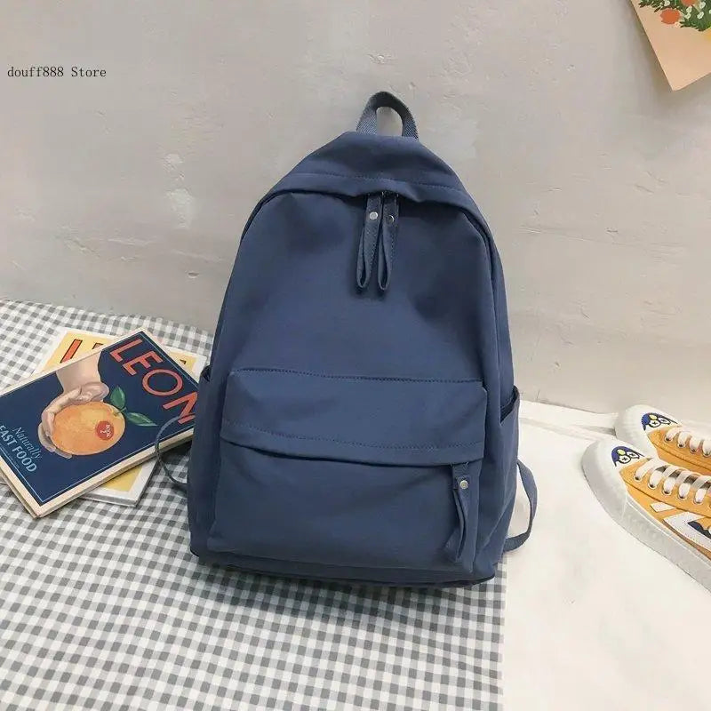 Women Casual Nylon School Backpack Teenager Girl Student Bags Female