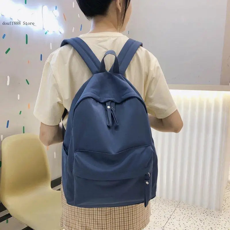 Women Casual Nylon School Backpack Teenager Girl Student Bags Female