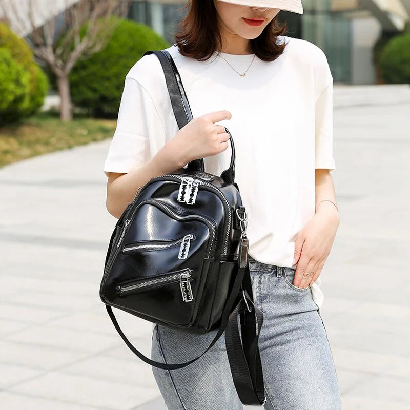 Women Backpack Pu Leather Travel Backpack Casual Shoulder Bags For Teenagers