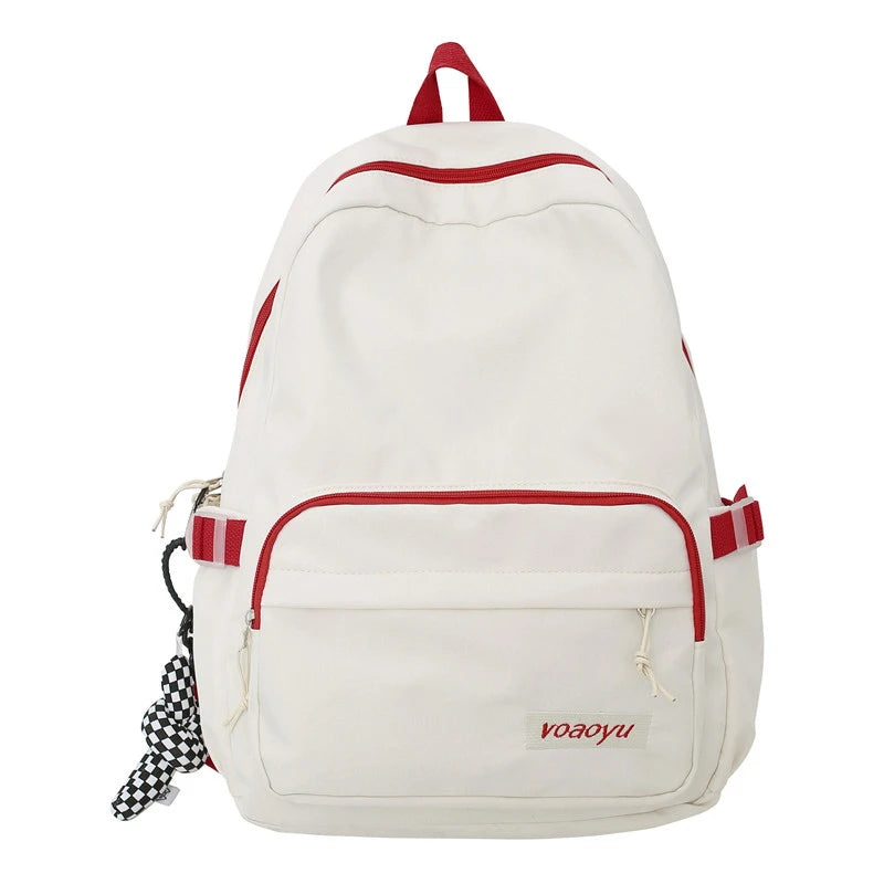 Women Backpack Solid School Bag For Teenage Girls Large Capacity Travel Backbags